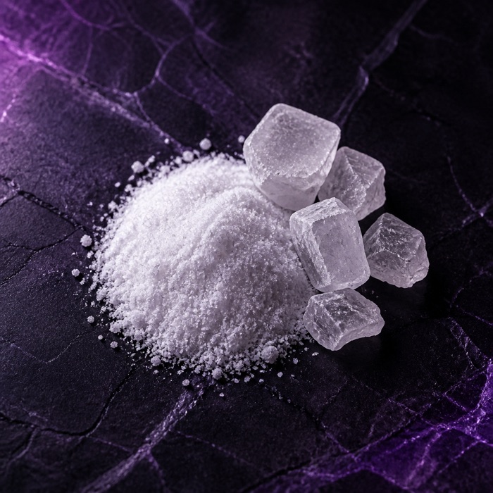 Magnesium glycinate powder with mineral crystals